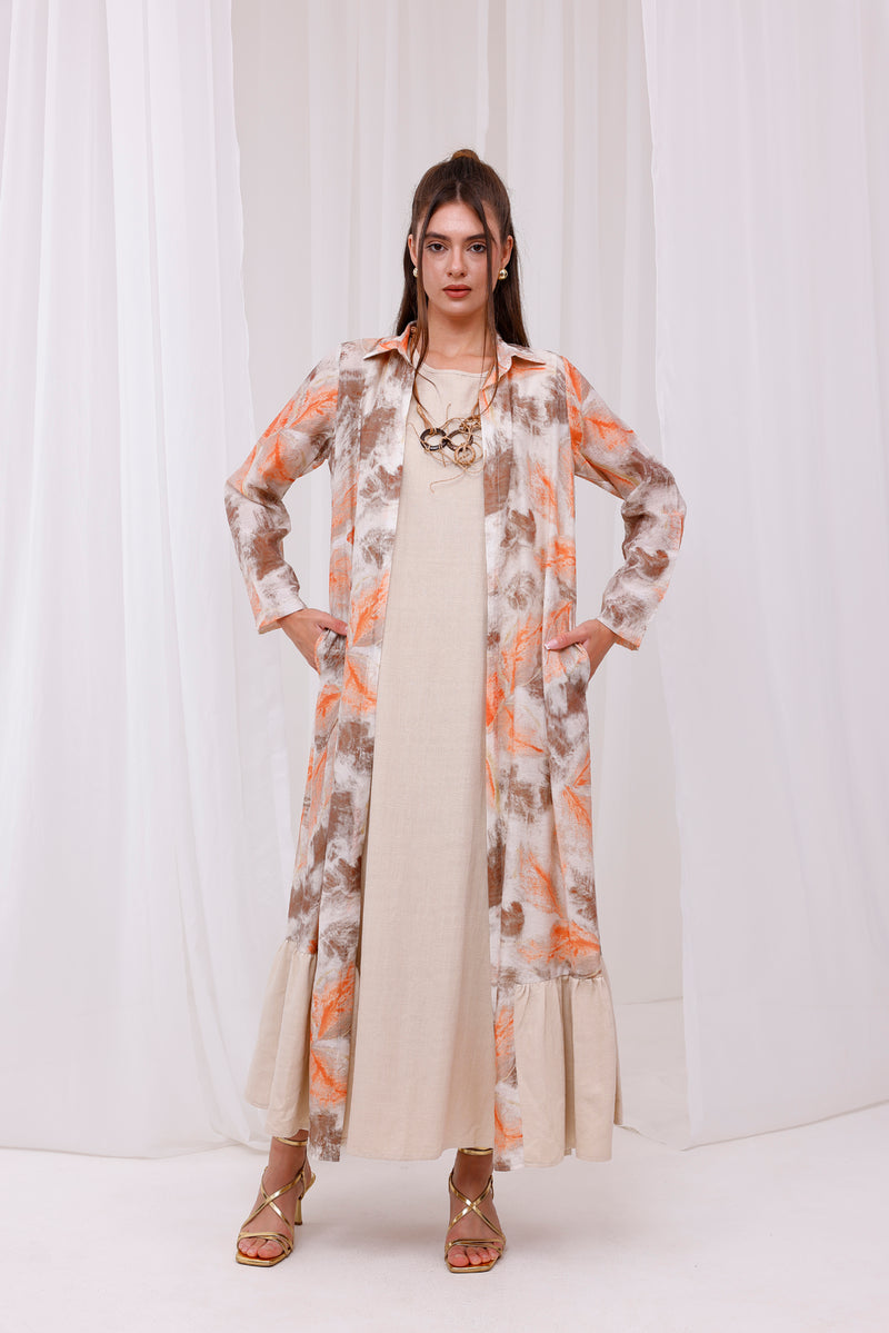 A&W Elyse 2 Pc Dress Camel