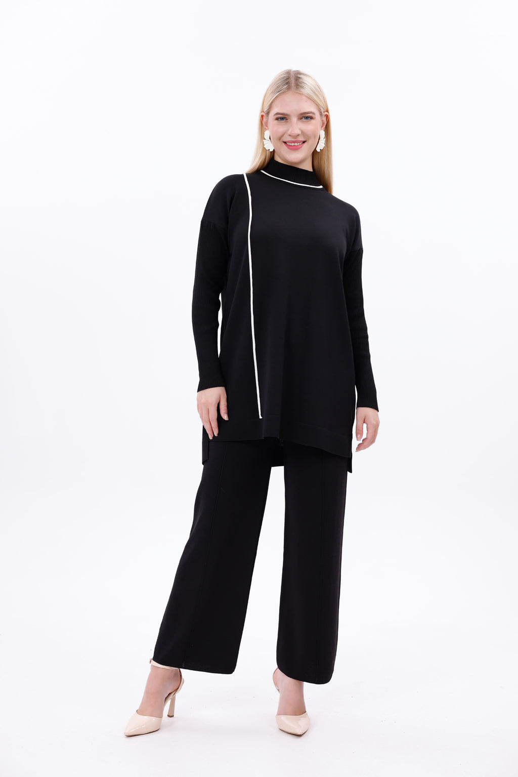 ZZ Balkiz Knitted Winter Set Black