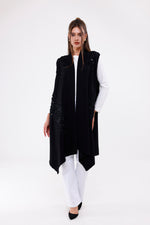 WRN Flower Dtld Vest Black