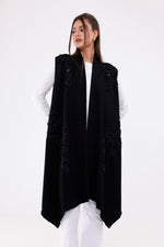 WRN Flower Dtld Vest Black