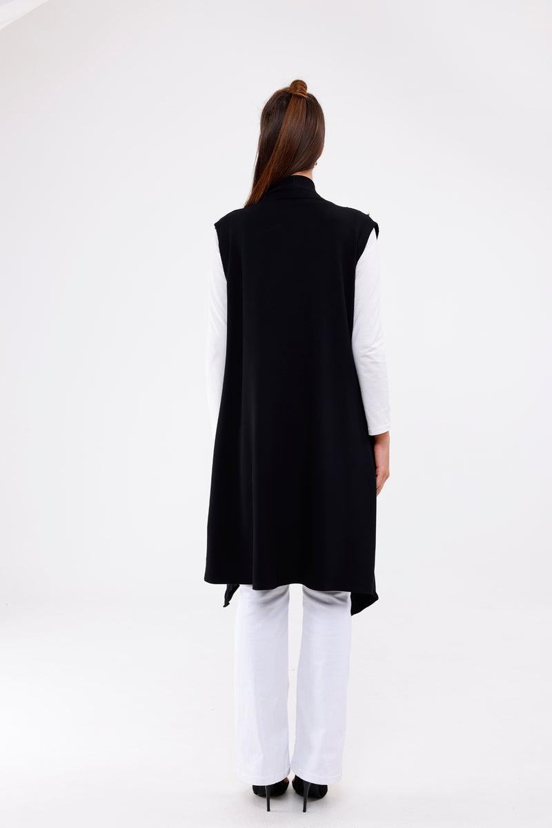 WRN Flower Dtld Vest Black