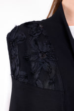 WRN Flower Dtld Vest Black