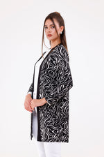 WRN Zebra Printed Cardigan Black