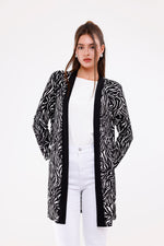 WRN Zebra Printed Cardigan Black