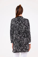 WRN Zebra Printed Cardigan Black