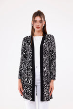 WRN Zebra Printed Cardigan Black