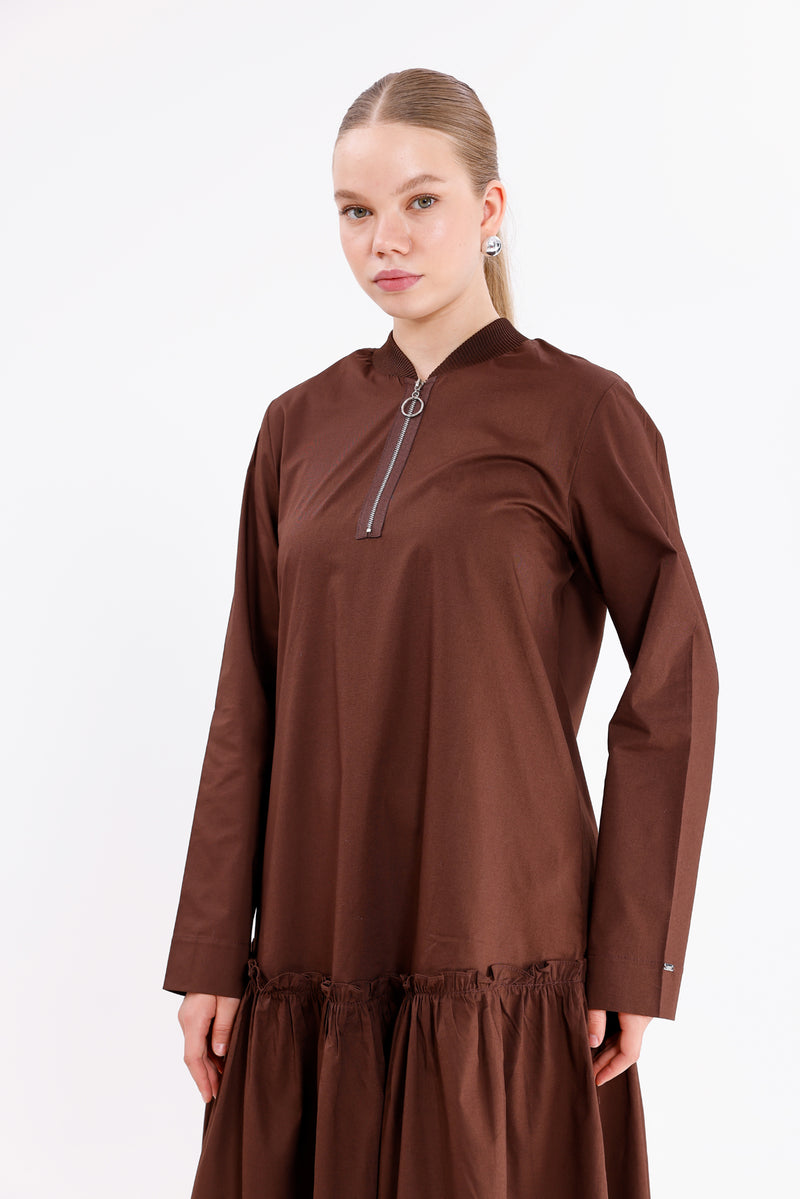 INVEE Cotton Dress Brown