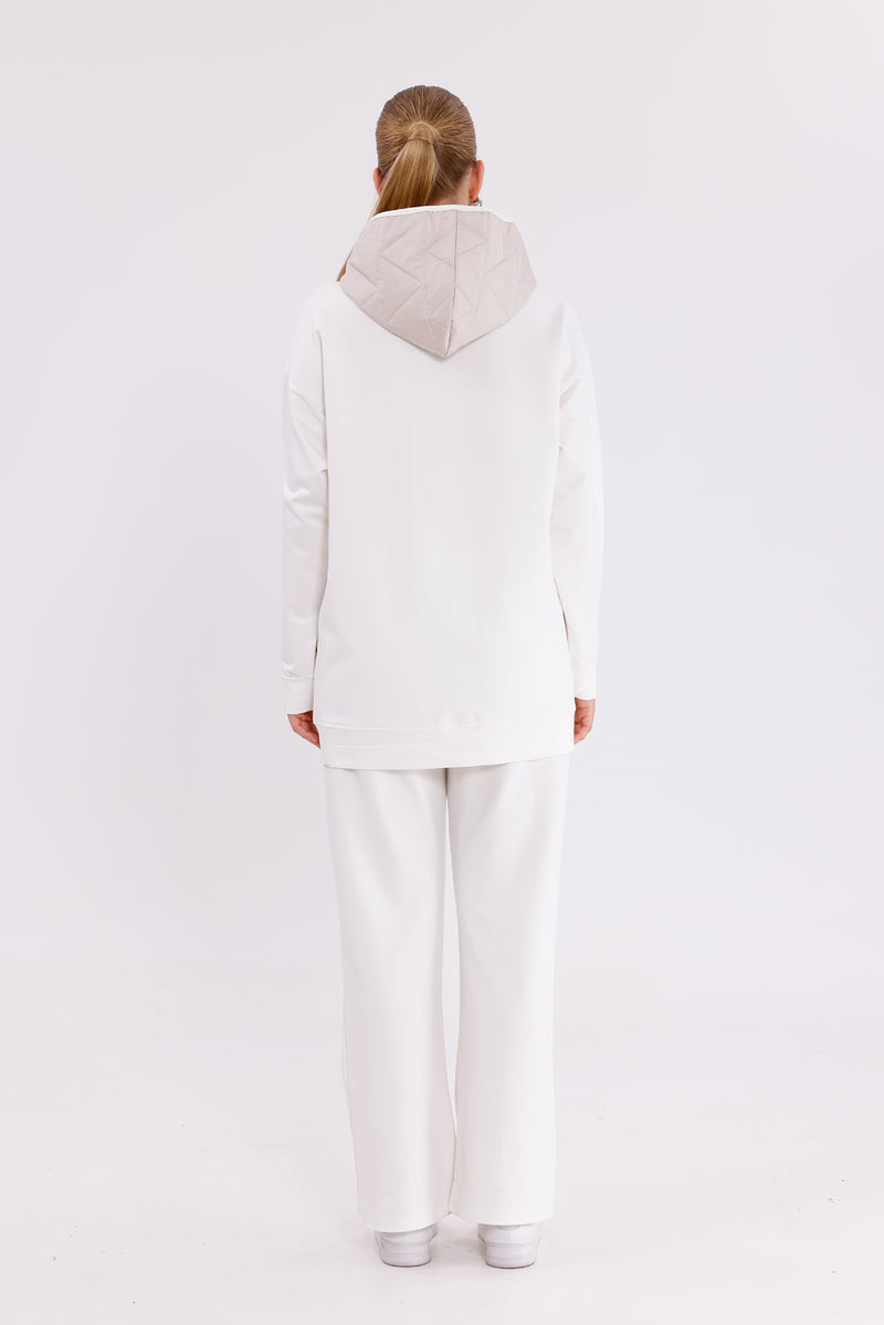 SCL Quilted Jest Tracksuit Ecru