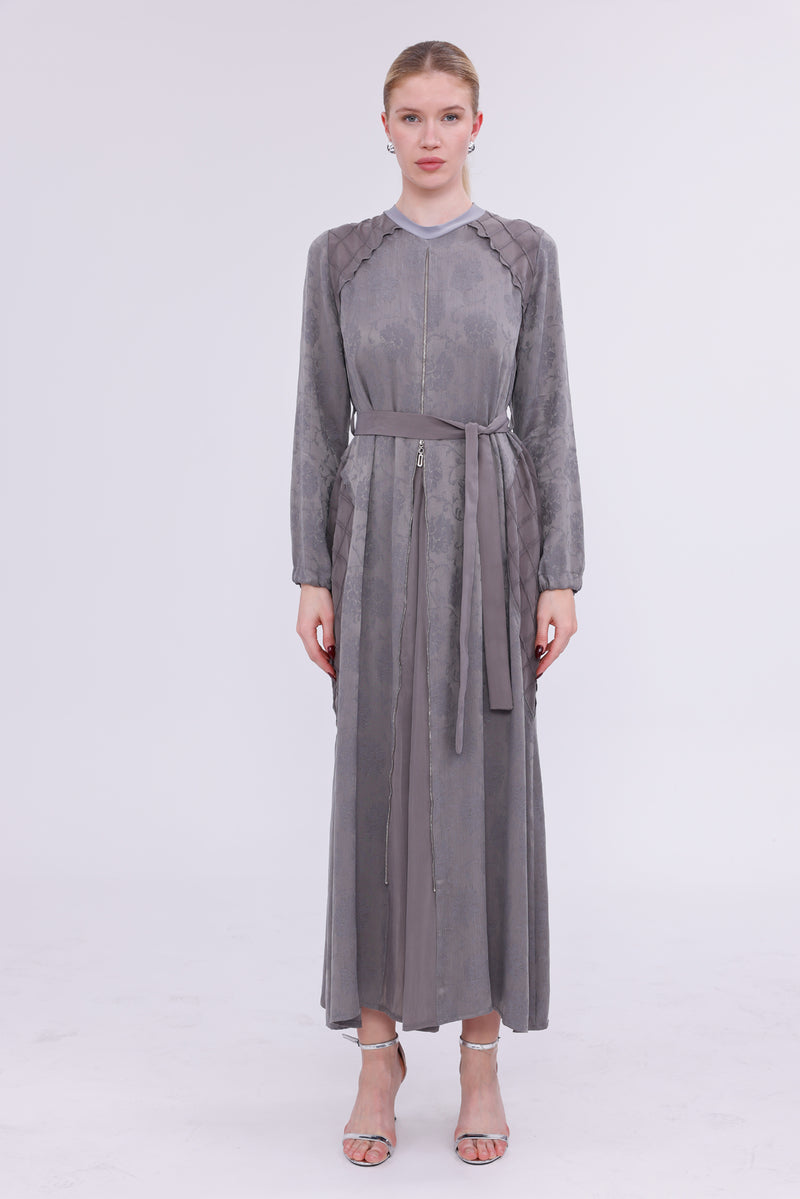 Misswhence Silk Dress Gray