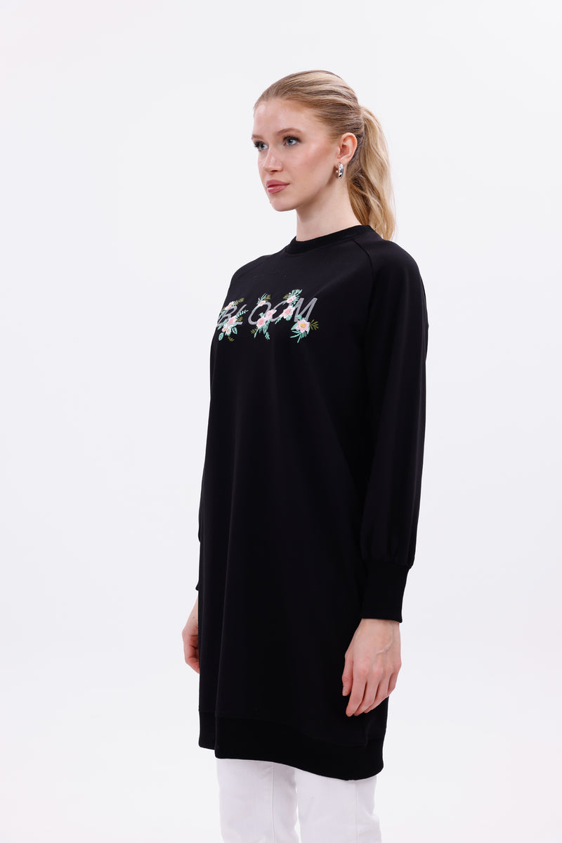 JMN Bloom Tunic Black