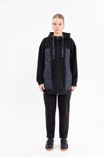 SCL Quilted Half Tracksuit Black