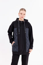 SCL Quilted Half Tracksuit Black