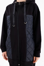 SCL Quilted Half Tracksuit Black