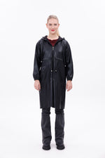 ZRN Leather Hoodie Cape Black