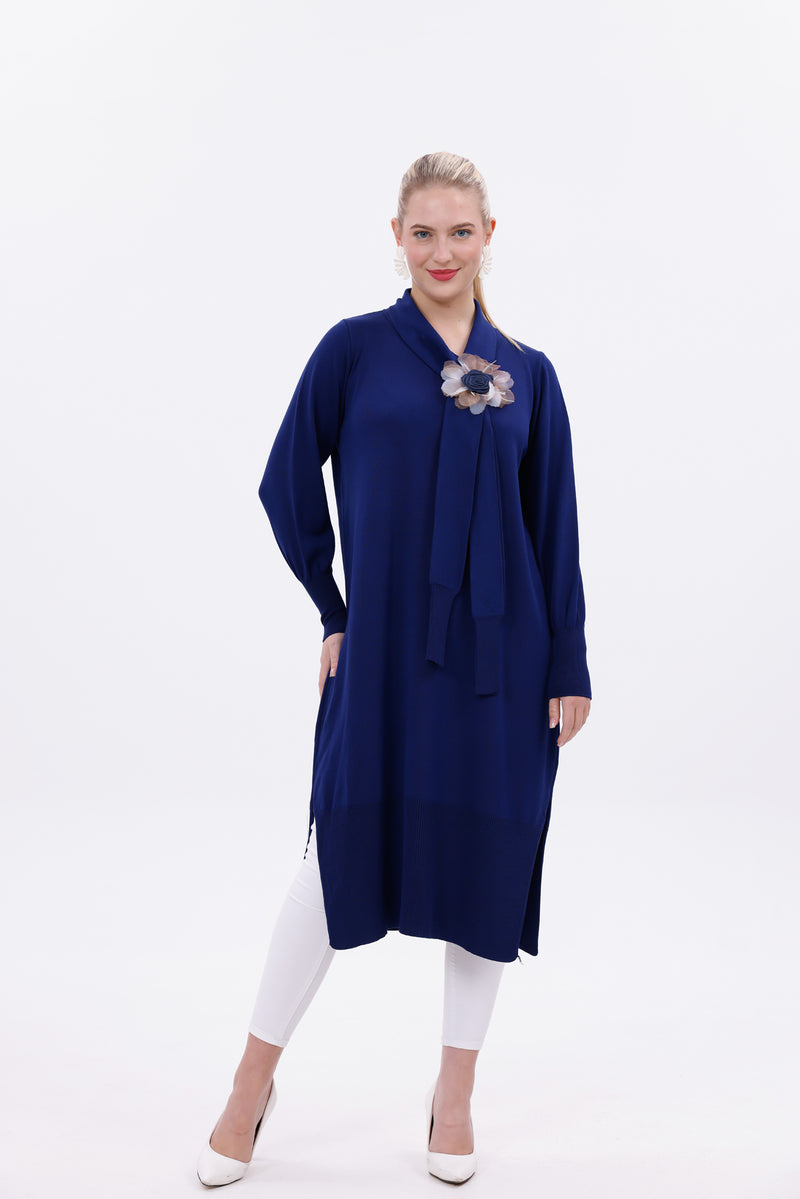 ZZ Ismihan Knitted Tunic Navy Blue