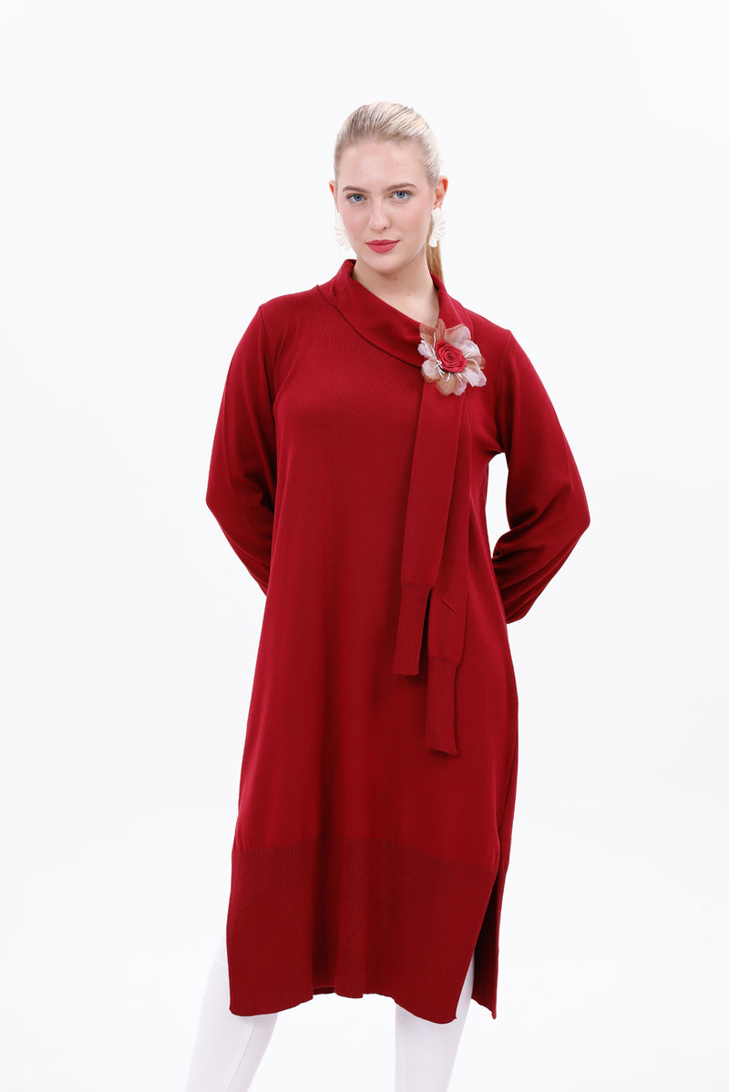 ZZ Ismihan Knitted Tunic Burgundy