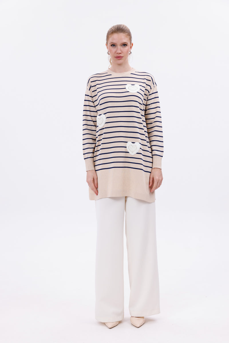 ZZ Biray Knitted Winter Tunic Beige