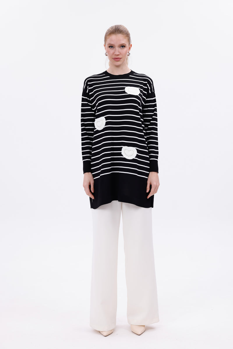 ZZ Biray Knitted Winter Tunic  Black