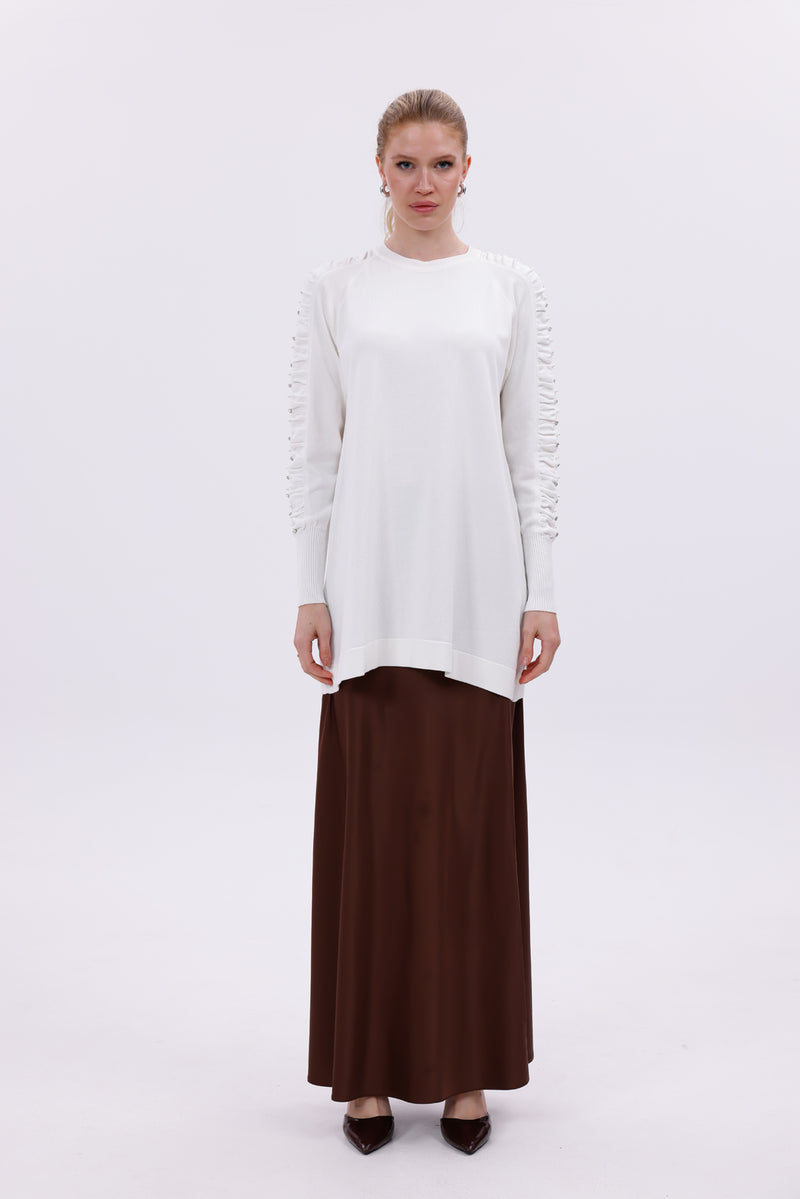 ZZ Binay Knitted Tunic Ecru