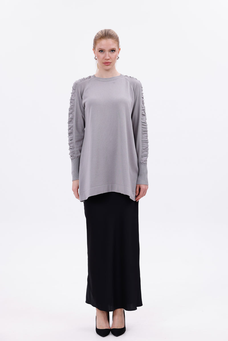 ZZ Binay Knitted Tunic Gray