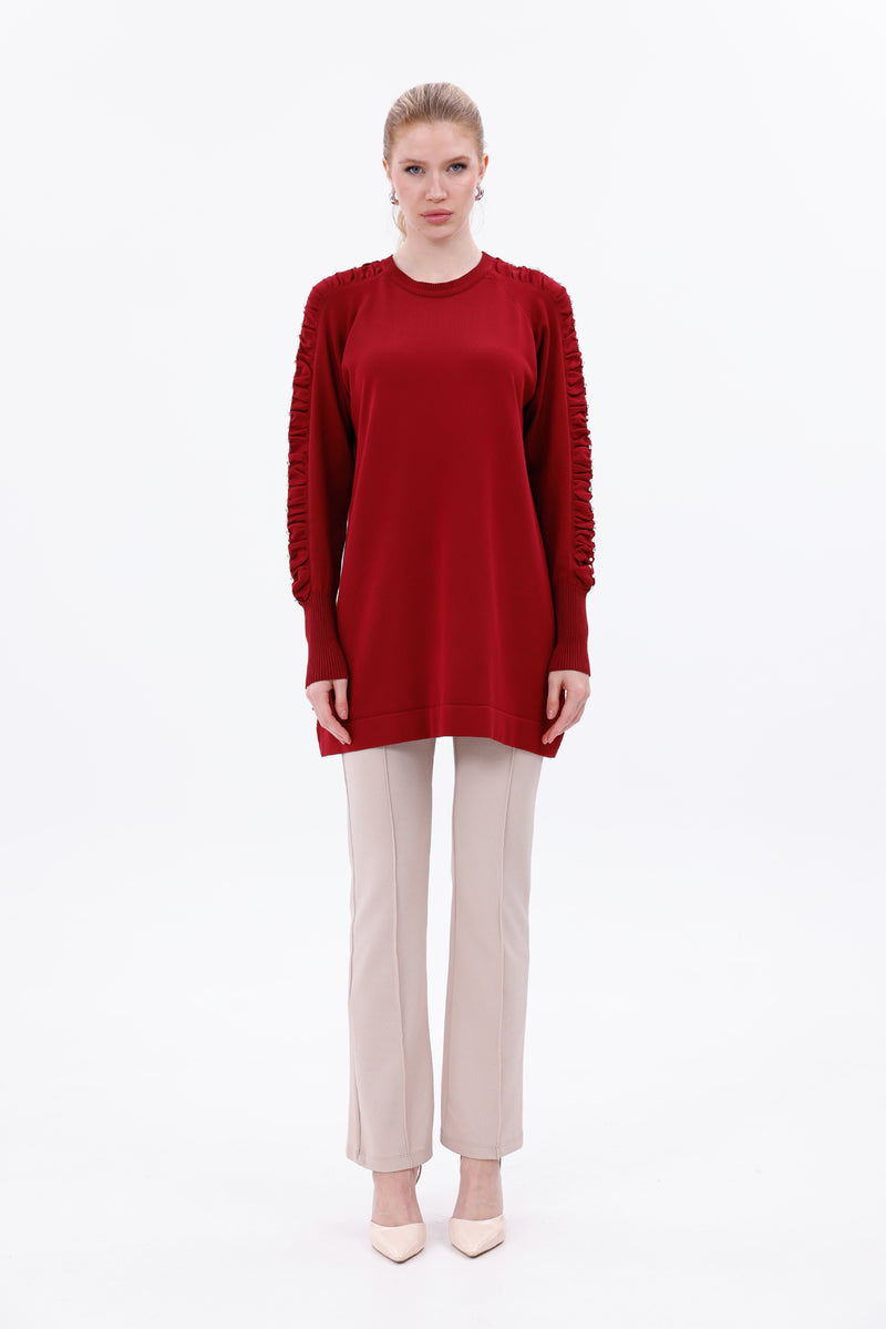 ZZ Binay Knitted Tunic Burgundy