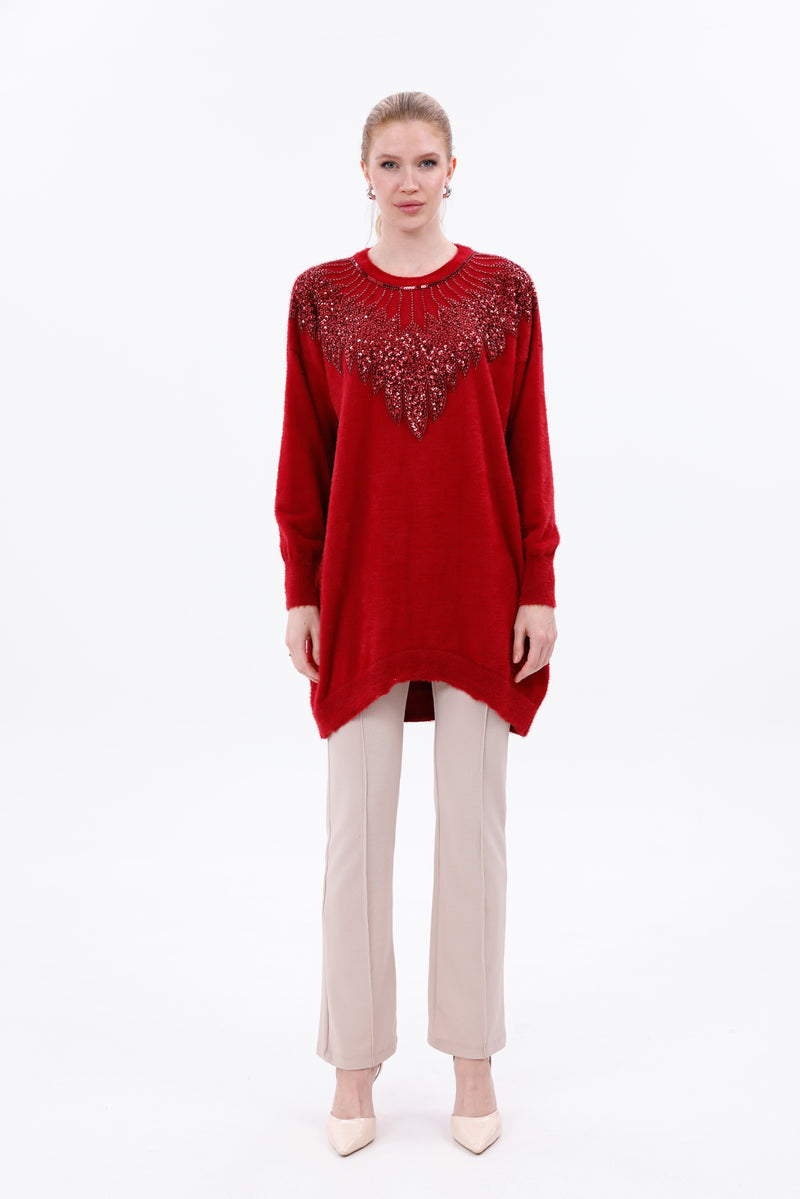 ZZ Oylum Knitted Blouse Burgundy