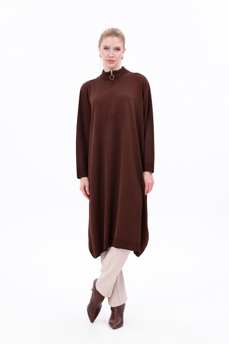 ZZ Begun Knitted Winter Tunic Brown
