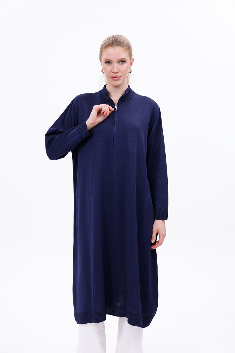 ZZ Begun Knitted Winter Tunic Navy Blue