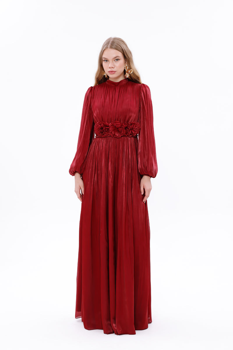 T&Y Suzi Special Occasion Dress Burgundy