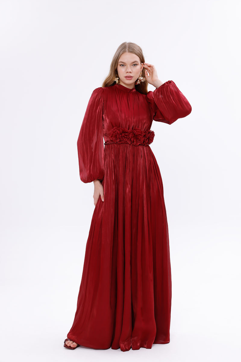 T&Y Suzi Special Occasion Dress Burgundy