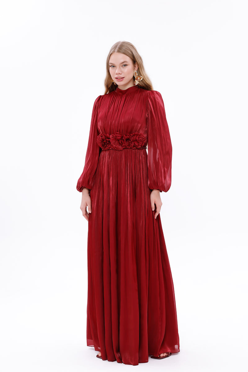 T&Y Suzi Special Occasion Dress Burgundy