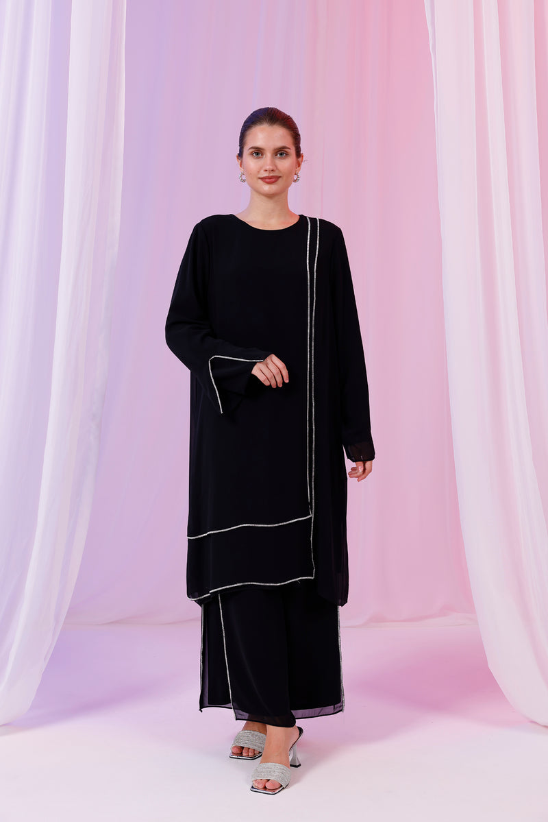 TN Melisa Chiffon Set Black