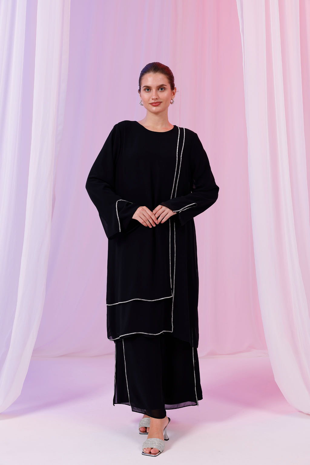 TN Melisa Chiffon Set Black