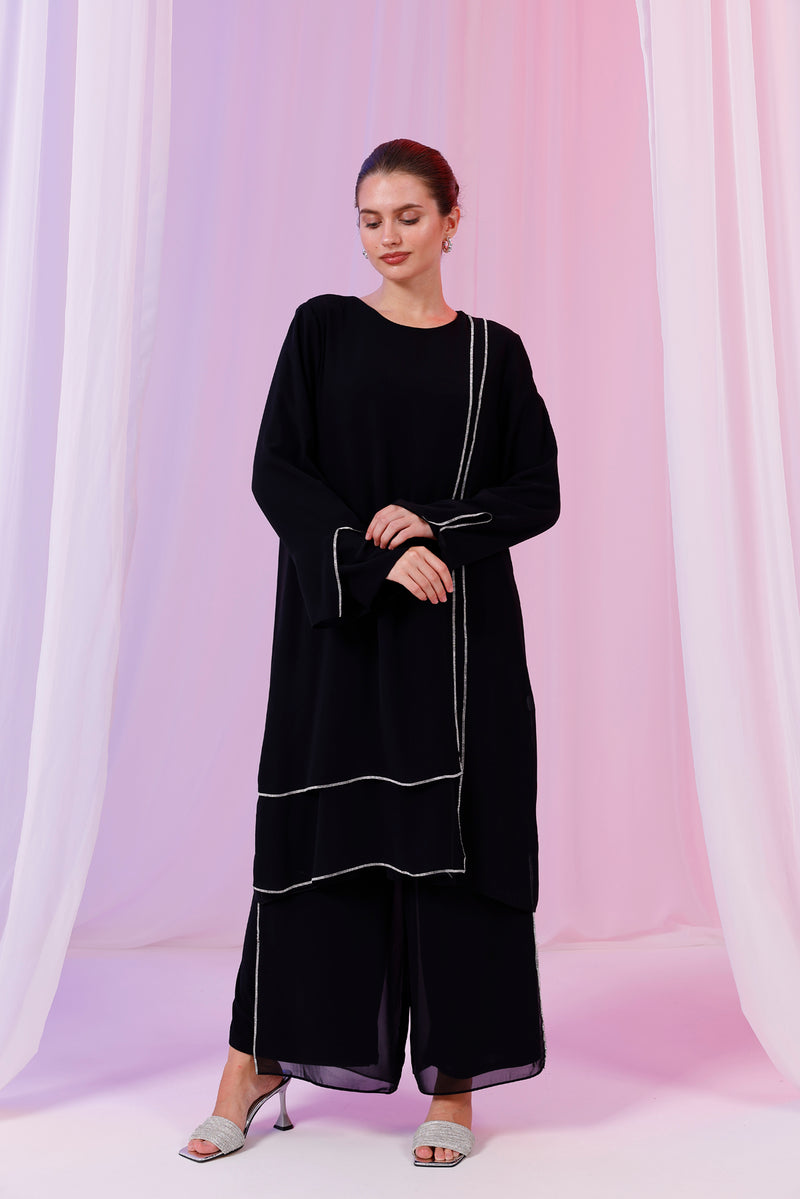TN Melisa Chiffon Set Black