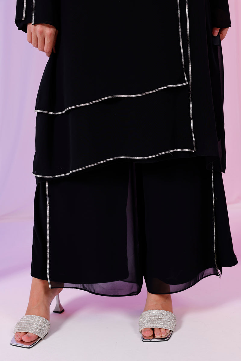 TN Melisa Chiffon Set Black