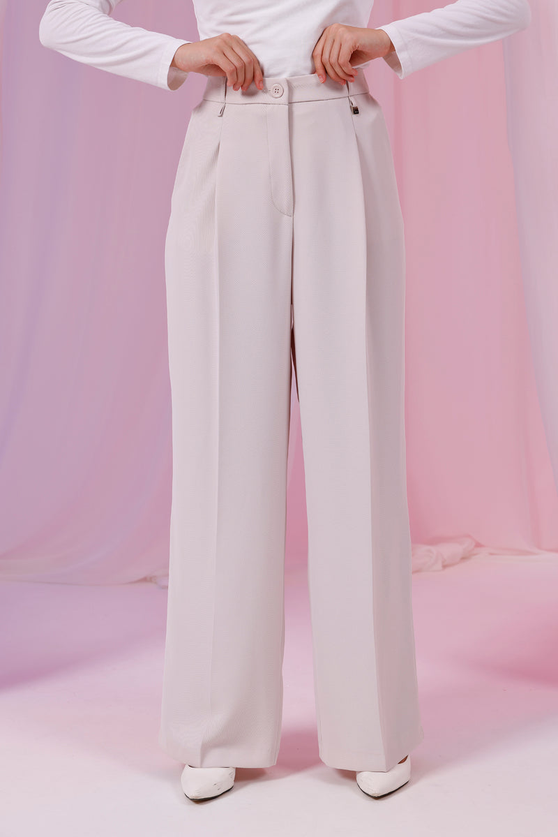 SZ Yandex Pleted Wide Pants Stone