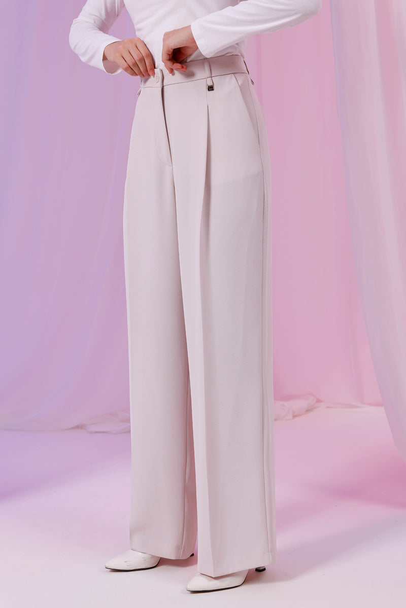 SZ Yandex Pleted Wide Pants Stone