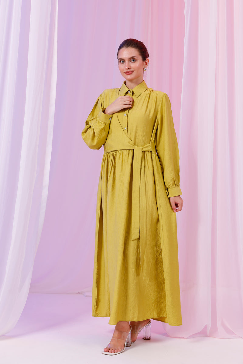 PL Senia Dress Oil Green