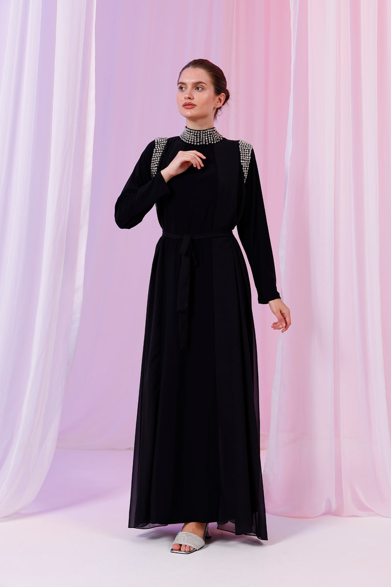 O&F Canpare Dress Black