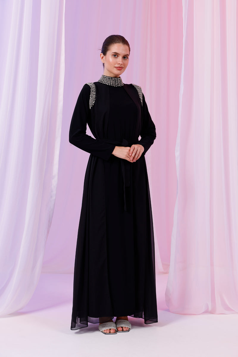 O&F Canpare Dress Black