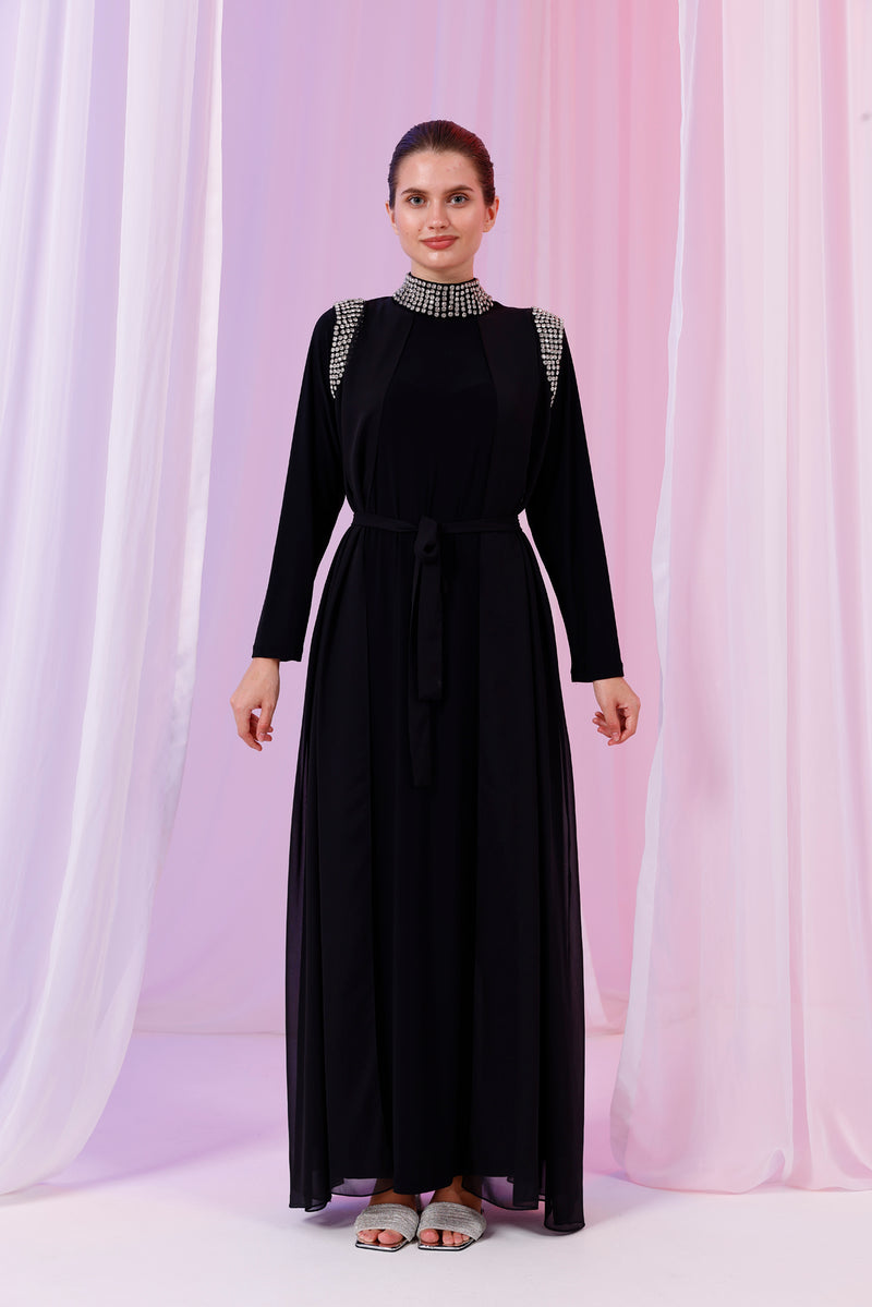 O&F Canpare Dress Black