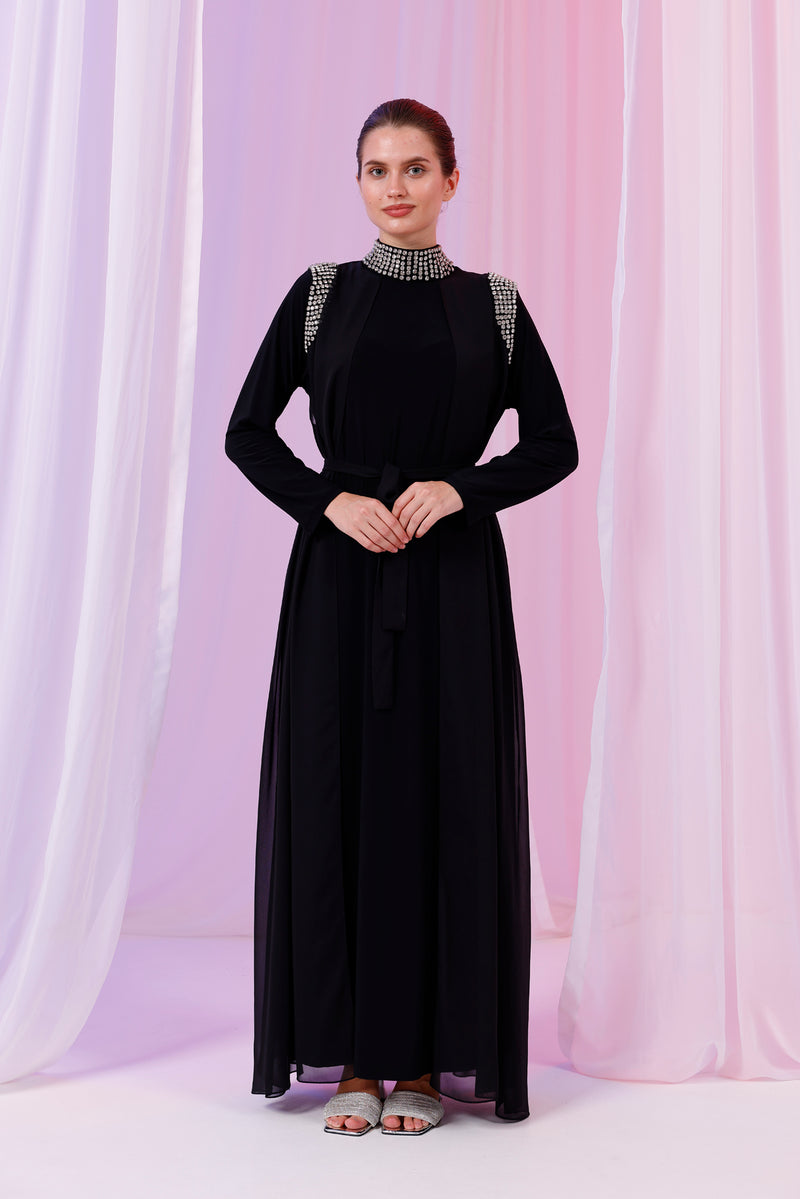O&F Canpare Dress Black