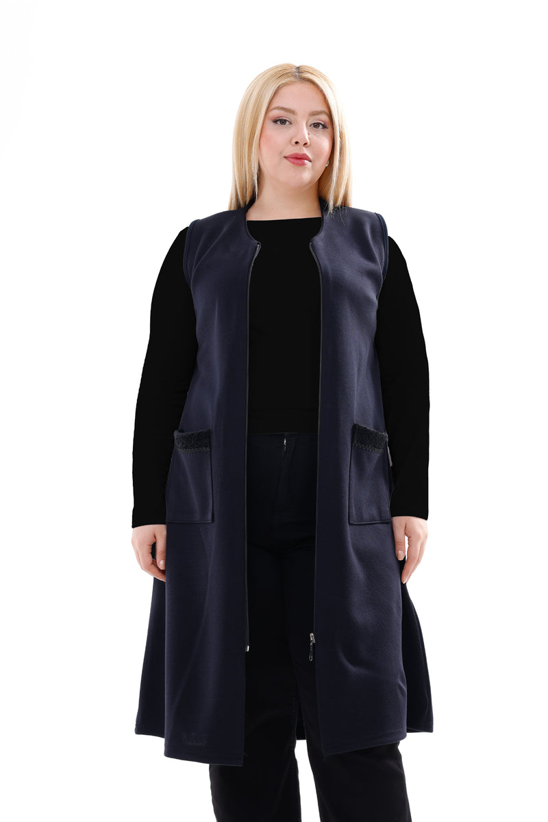 FRZ Vildan Knitted Vest Navy Blue