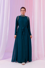 O&F Canpare Dress Emerald