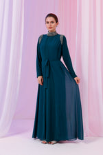 O&F Canpare Dress Emerald