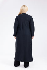DL Flower Felt Long Cape Black