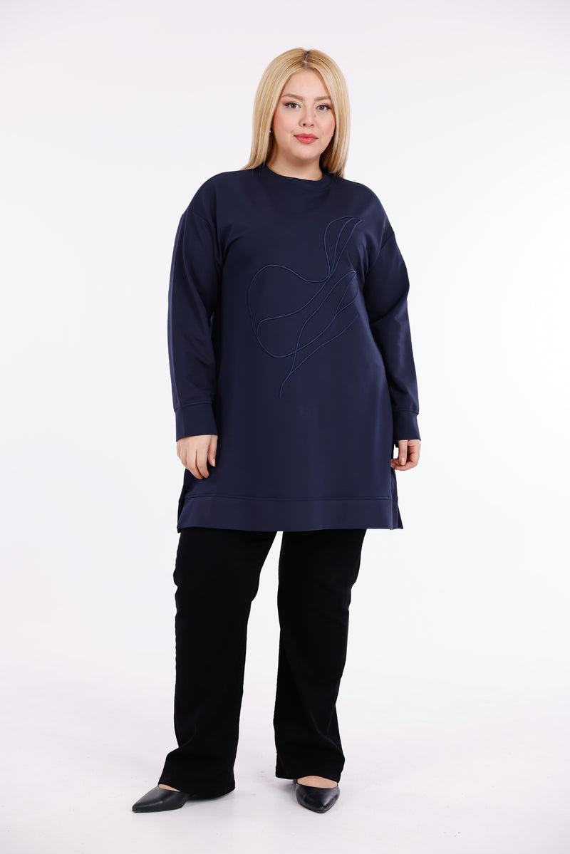 All Plus Size Tunic Navy Blue