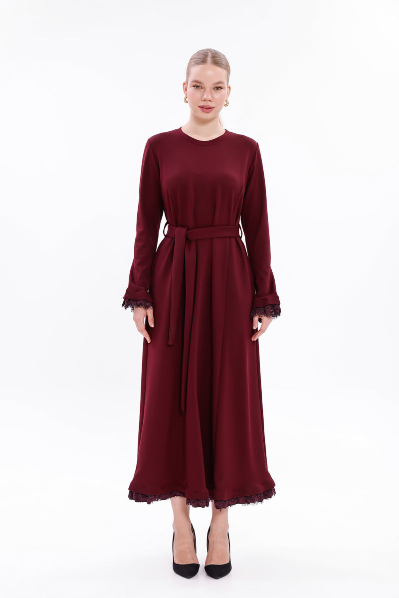 MissWhence 38823 Knitted Dress Burgundy
