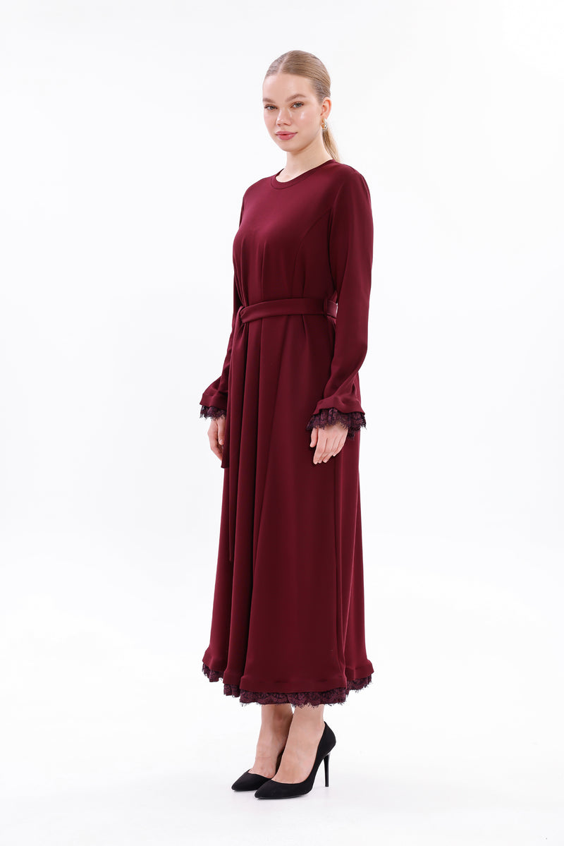 MissWhence 38823 Knitted Dress Burgundy