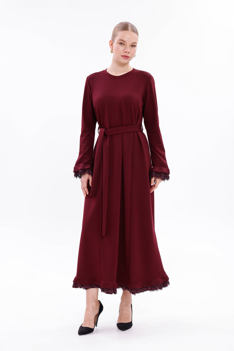 MissWhence 38823 Knitted Dress Burgundy